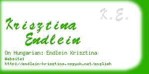 krisztina endlein business card